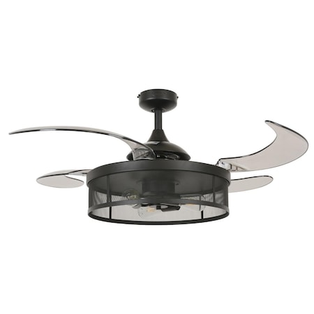 Rayo Meridian 48-inch Black AC Ceiling Fan with Light RA2527178